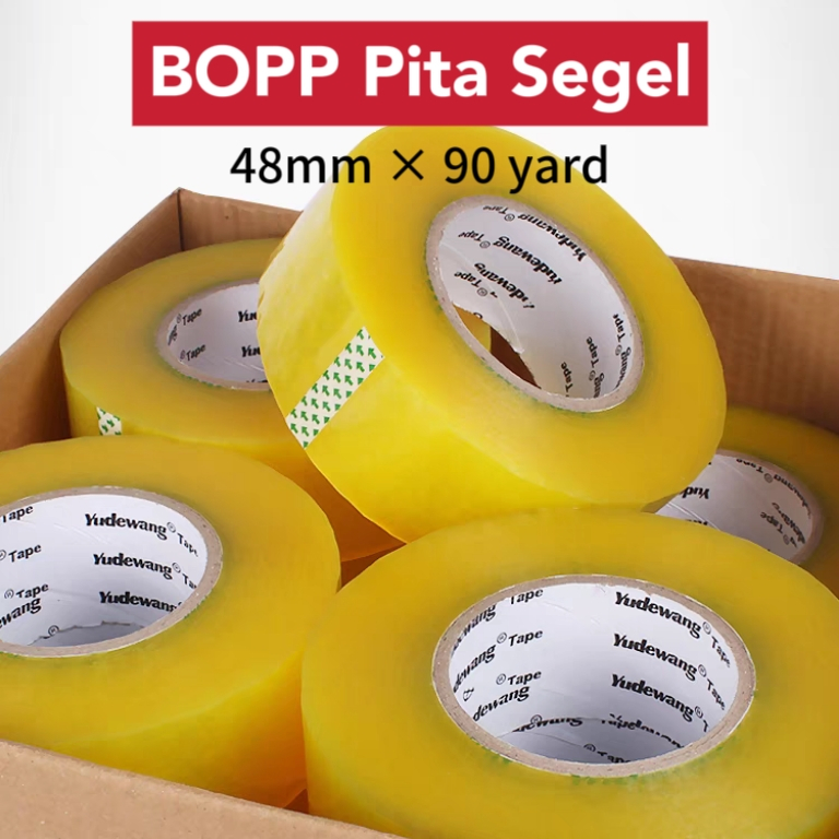 

BOPP Pita Segel 48mm x 90 yard / Isolasi Bening / Clear Tape Daya Lengket Kuat Ekonomis Termurah