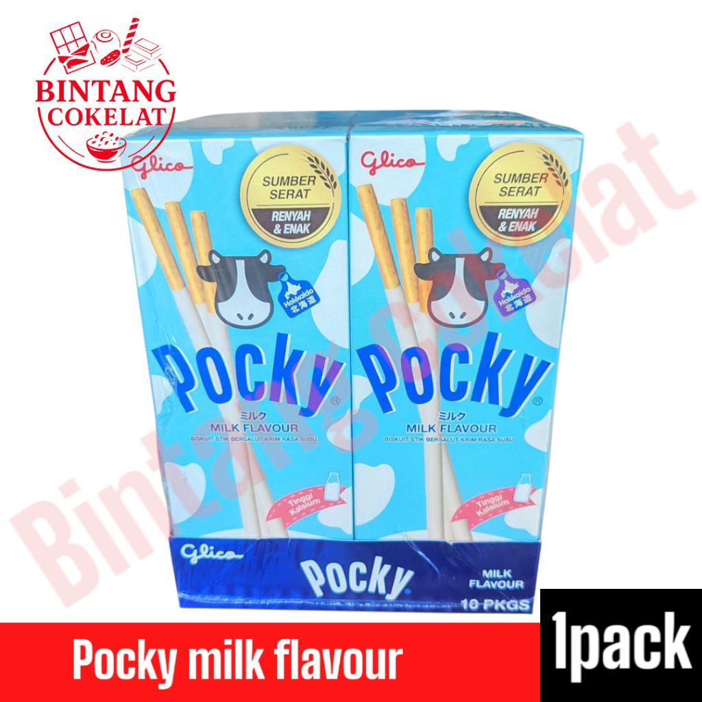 

POCKY Susu / Milk – Snack Biskuit Stik Lapis Krim Susu Jepang
