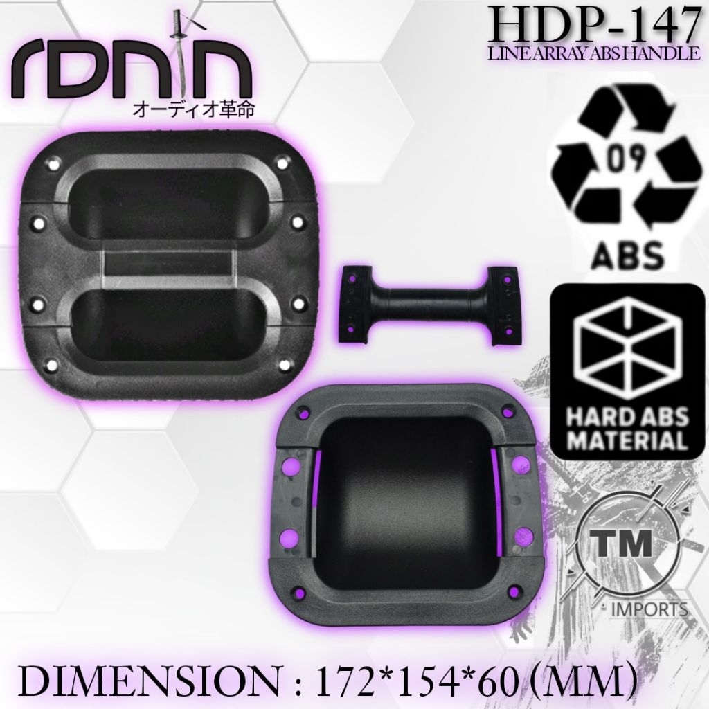 HANDLE RONIN HANDEL BOX SPEAKER LINE ARRAY ABS HDP-147 ORIGINAL IMPOR