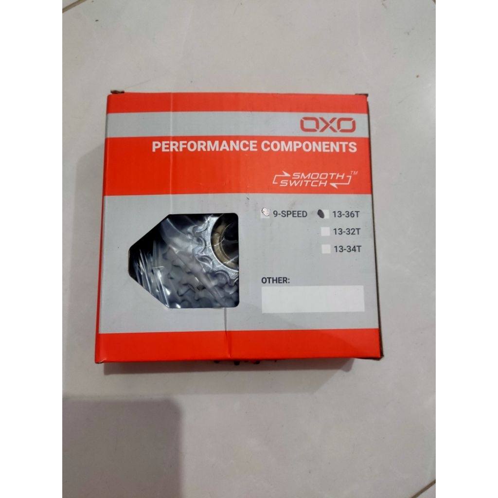 gir freewheel sproket 9 speed ulir drat OXO 13 36T silver