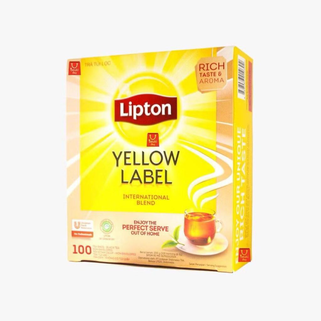 

Lipton Yellow Label Tea Teh No Envelope isi 100 sheet @2gr