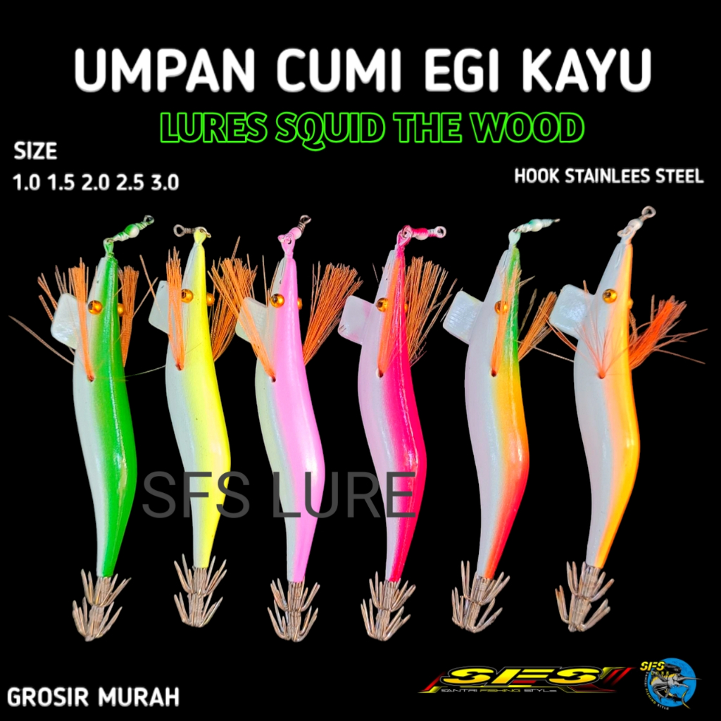 Umpan cumi egi kayu murah umpan pancing egi umpan cumi squid jig umpan nus umpan cumi umpan gurita u