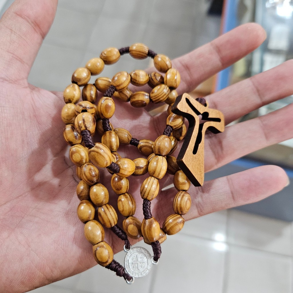 Rosario Kayu Salib Tao Siluet 8mm