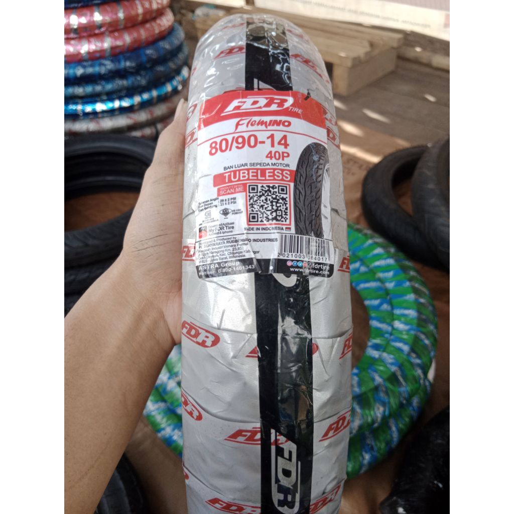 Ban Tubles FDR Ban Tubles 80/90-14 Ban Tubles depan Matic udah free Pentil Tubles.