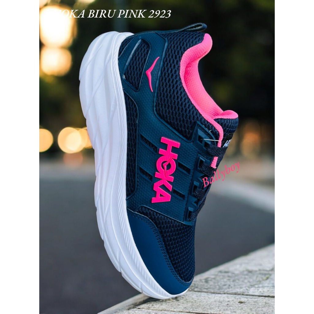 BIG SALE Cuci Gudang Sepatu Hoka Hitam Pria Wanita Sepatu Sneaker Hoka Desain Kekinian Banyak