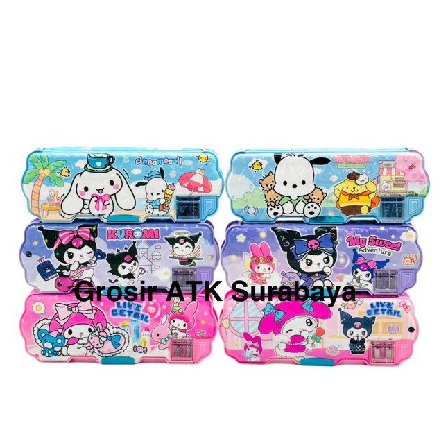 

Kotak Tempat Pensil Magnet Anak Kuromi Cinnamorol My Melody Pochacco Lucu