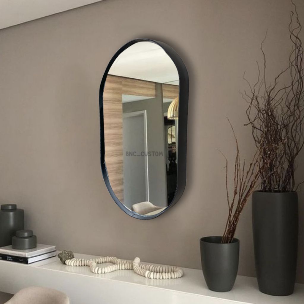 Cermin oval 40x25 /Cermin Dinding/Cermin gantung/ kaca cermin 100% Cermin asli