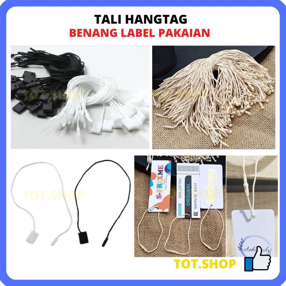 

KODE H58R 1pcs TALI HANG TAG Hitam Putih LABEL BAJU PAKAIAN Benang Nylon Tag Rope Murah Tali Hangtag String Handtag LOCK PIN LOOP PIN 1pcs