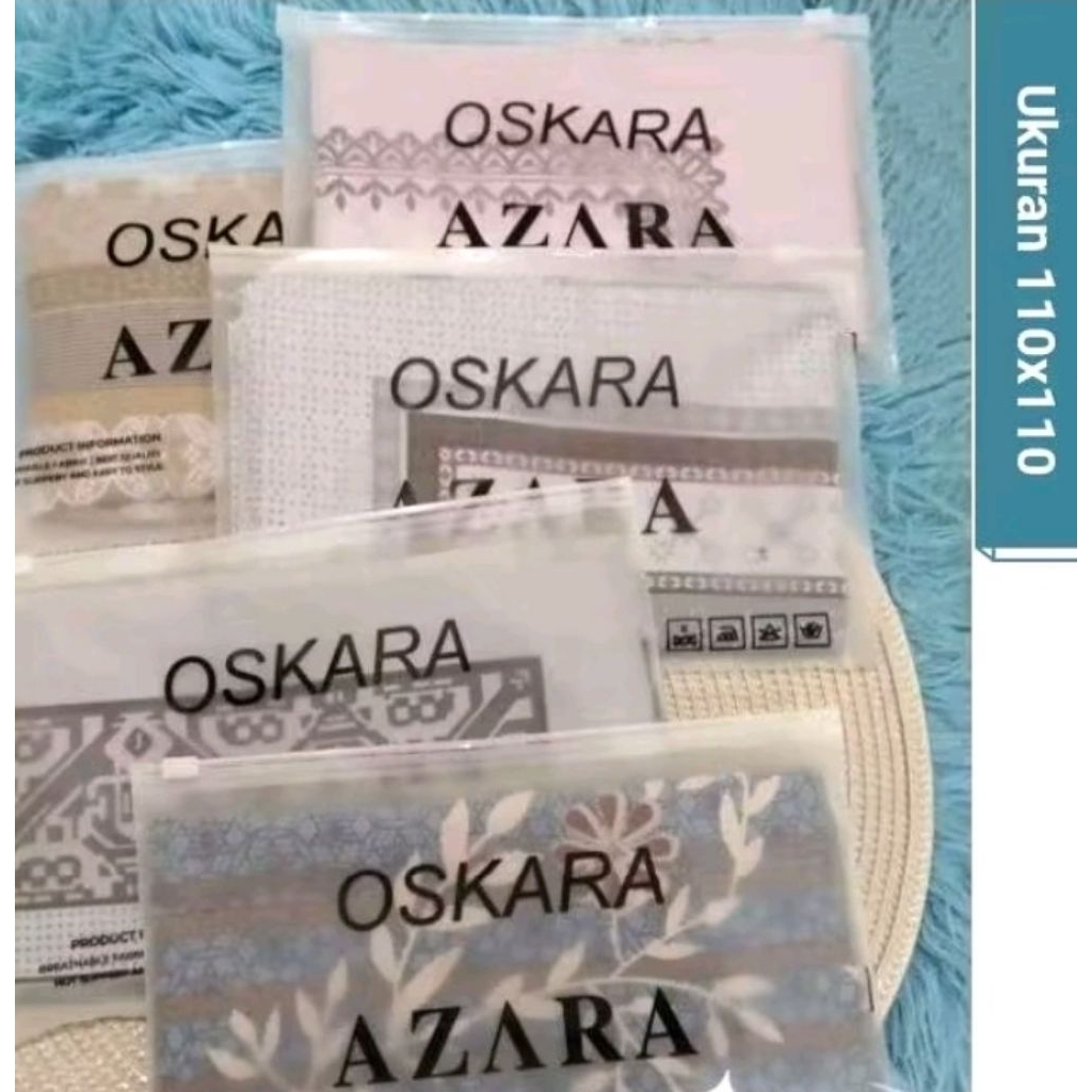 FDC ecer hijab segi4 azara oskara motif non logo