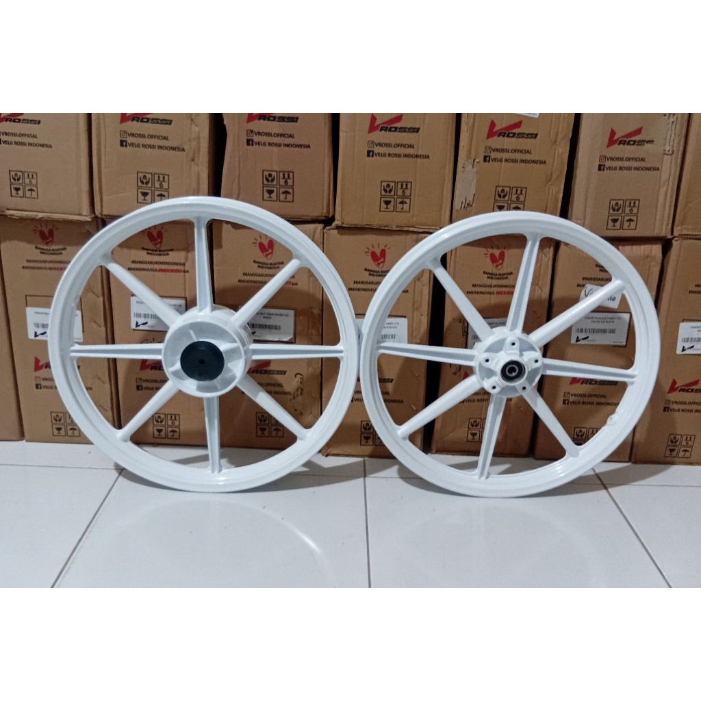 Velg V Rossy Supra x P8 putih.