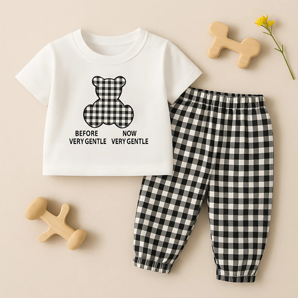 NAJWA - SETELAN ANAK SERLI TERBARU / SETELAN ANAK BEAR TARTAN