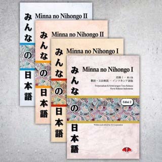 Paket 4 Buku Minna No Nihongo 1 & 2 Jepang & Indonesia