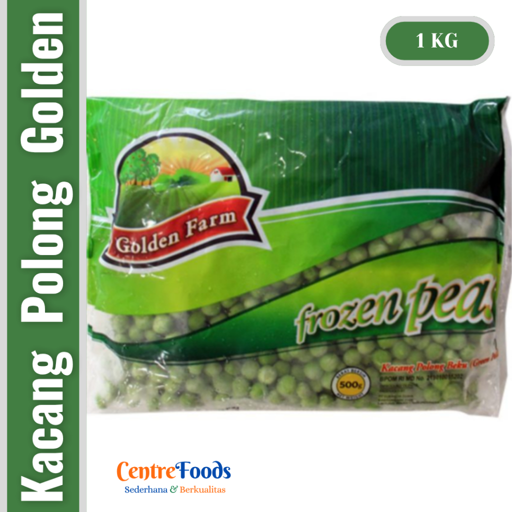 

Kacang Polong Hijau Beku - Frozen Peas GOLDEN FARM | 1 Kg [ Harga Per BKS ]