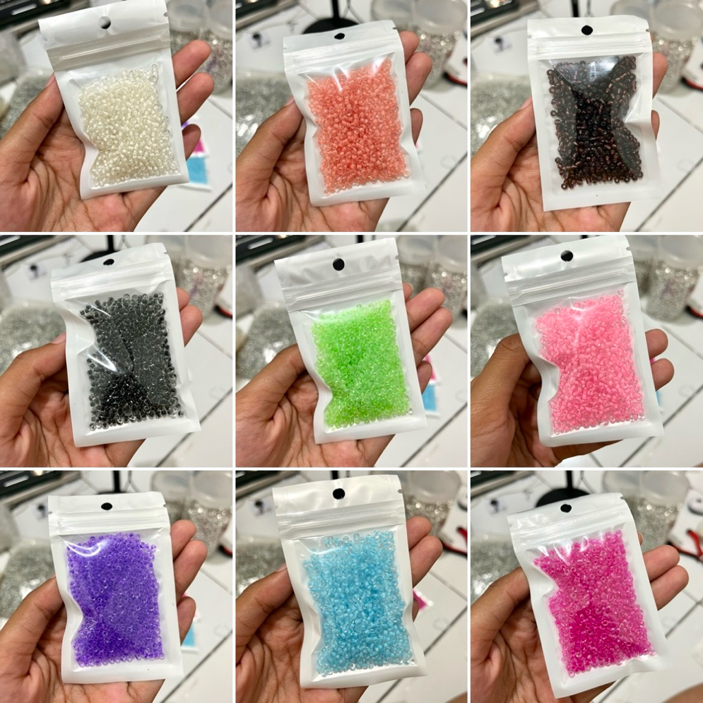 (20gram) manik manik pasir 6/o warna bening