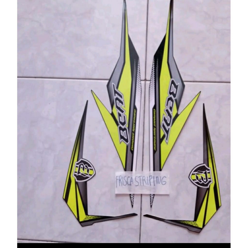 striping stiker beat 2019 hitam hijau