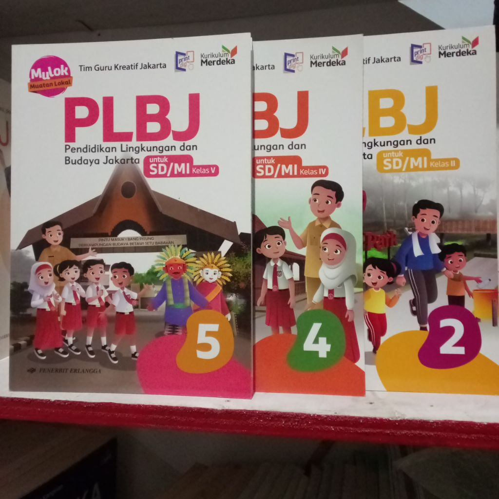 Buku Bekas PLBJ Pendidikan Lingkungan dan Budaya Jakarta. SD MI Kelas 2, 4, 5 Kurikulum Merdeka Pene