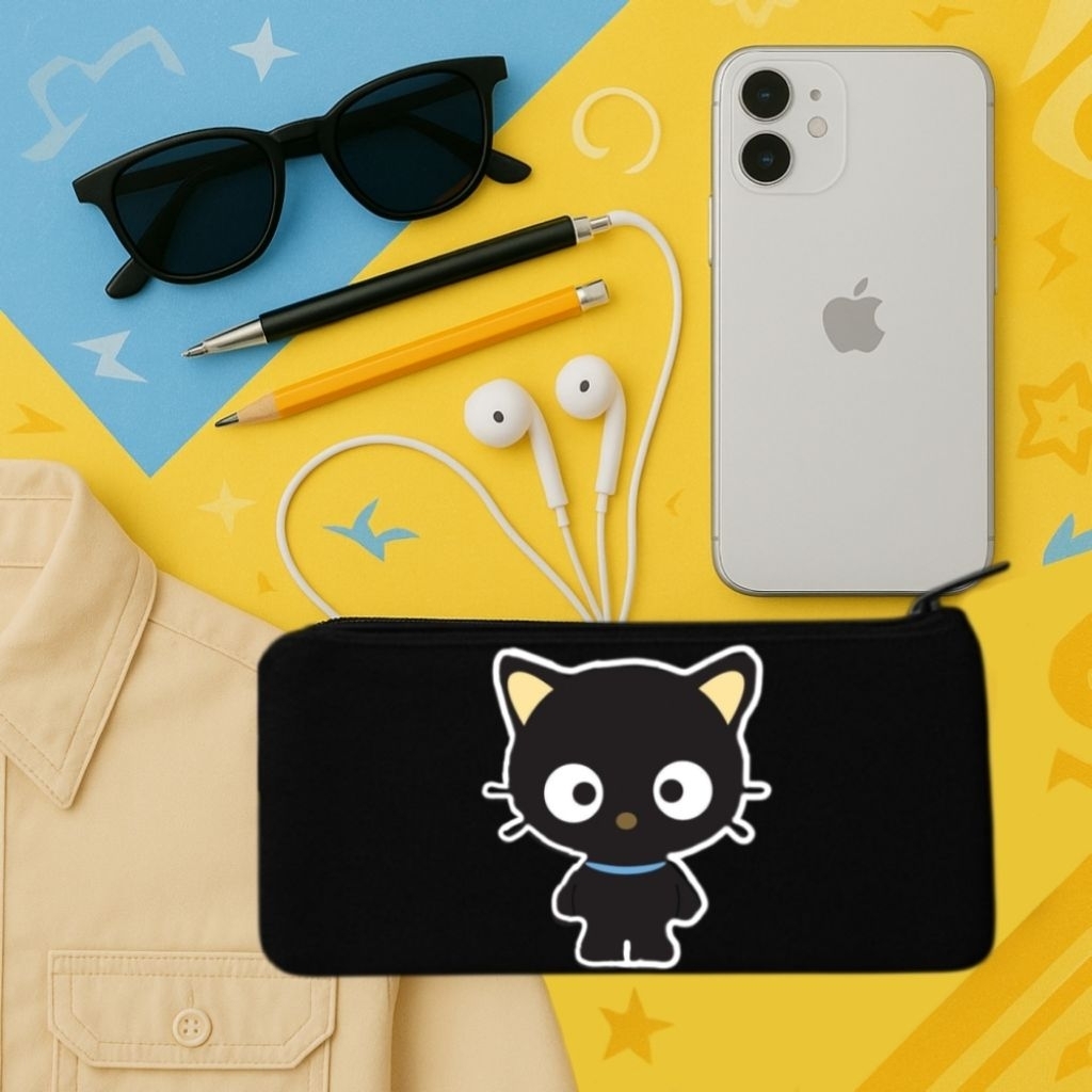 

tempat pensil chococat bahan kanvas warna hitam putih