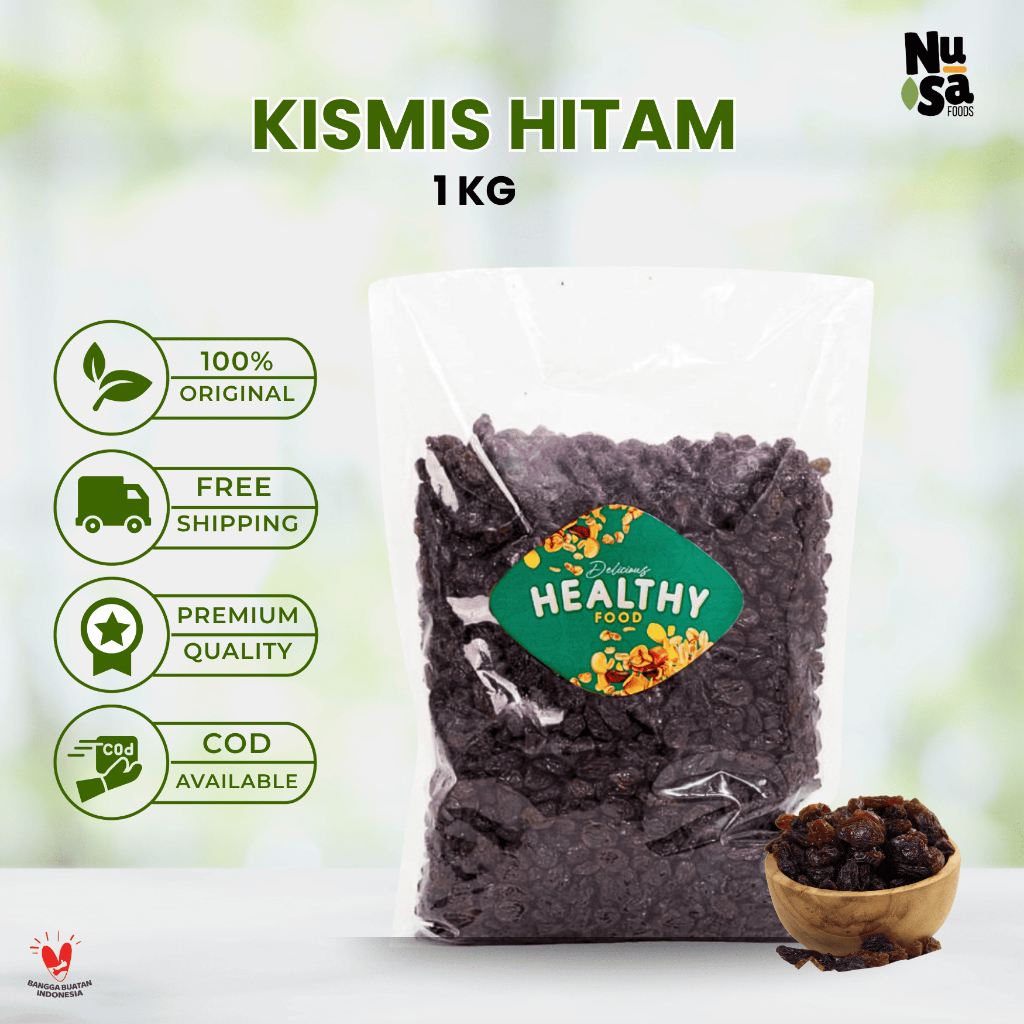 

Kismis Dark Raisins 1 Kg Kismis Hitam Premium Manis Alami Oleh Oleh Haji