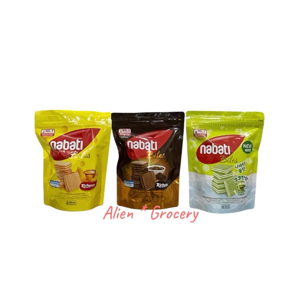 

NABATI RICHEESE Wafer Bites Bag Cheese Keju Chocolate Coklat 100gr