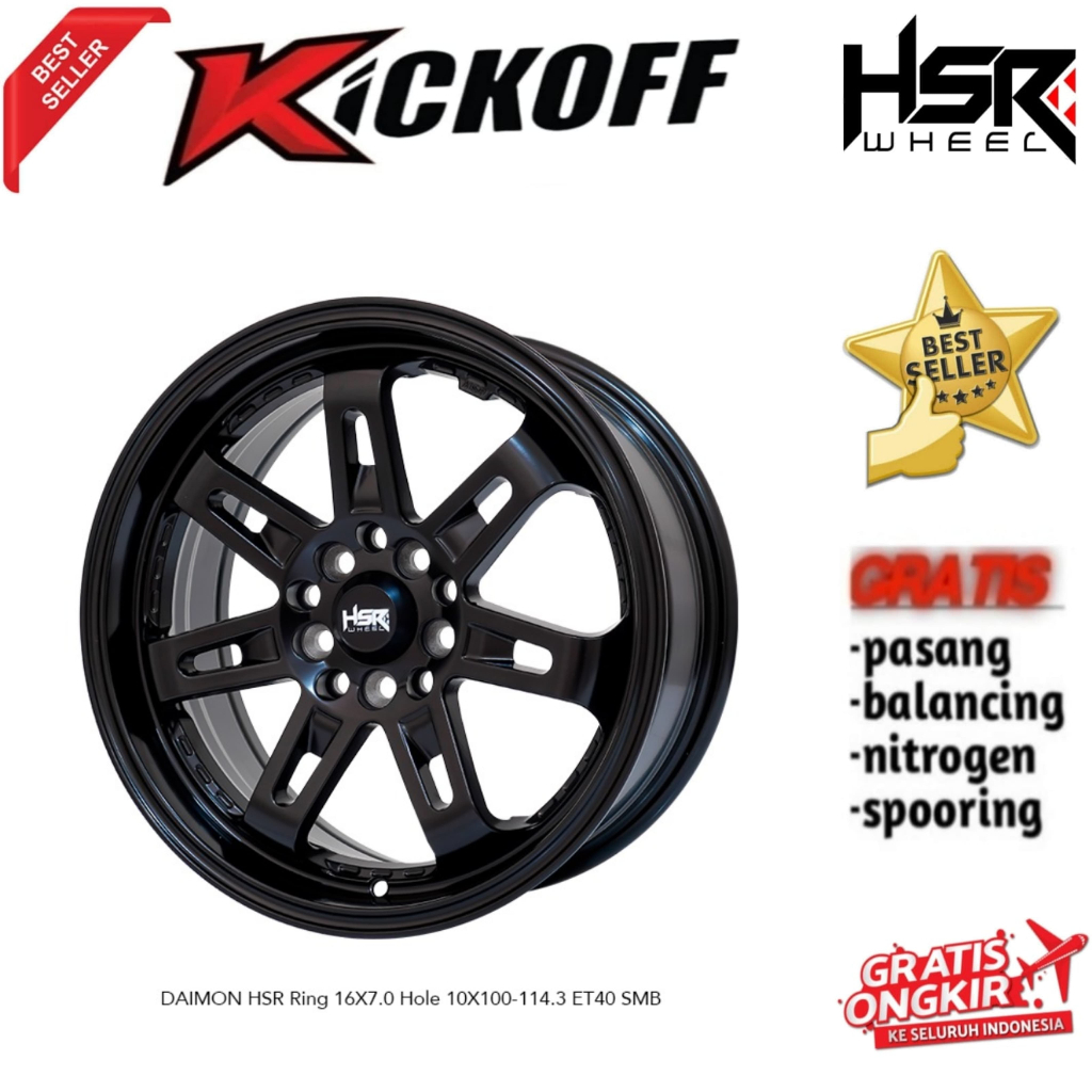 VELG HSR WHEEL ORIGINAL RACING TE37 RING 16 BISA BUAT VELOZ INNOVA TERIOS RUSH ERTIGA DLL