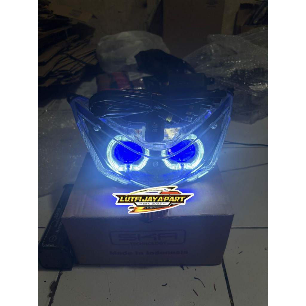 paket lengkap Beat deluxe gen 1 Beat steet 2020-2023 set biled ala 2,5 inch 2 buah plus relay dan sa