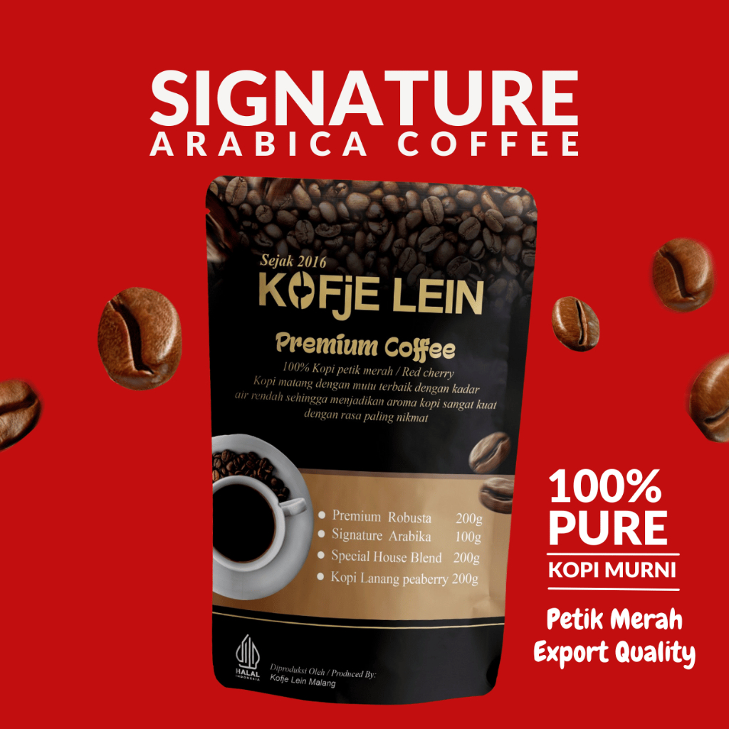 

KOFJE LEIN Kopi Arabica Petik Merah Kualitas Eksport Grade A