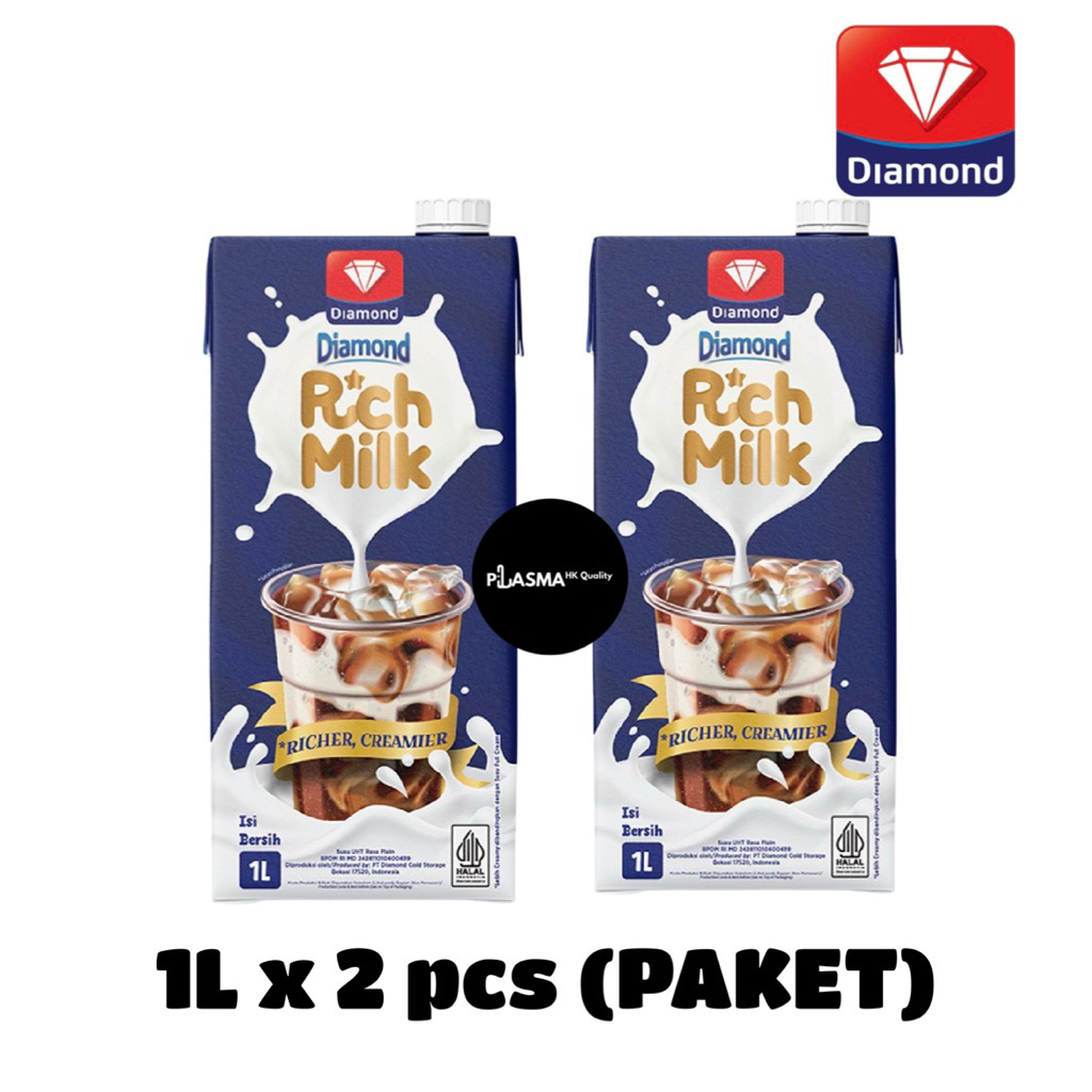 

PAKET Susu DIAMOND Rich Milk 2pcs x 1L