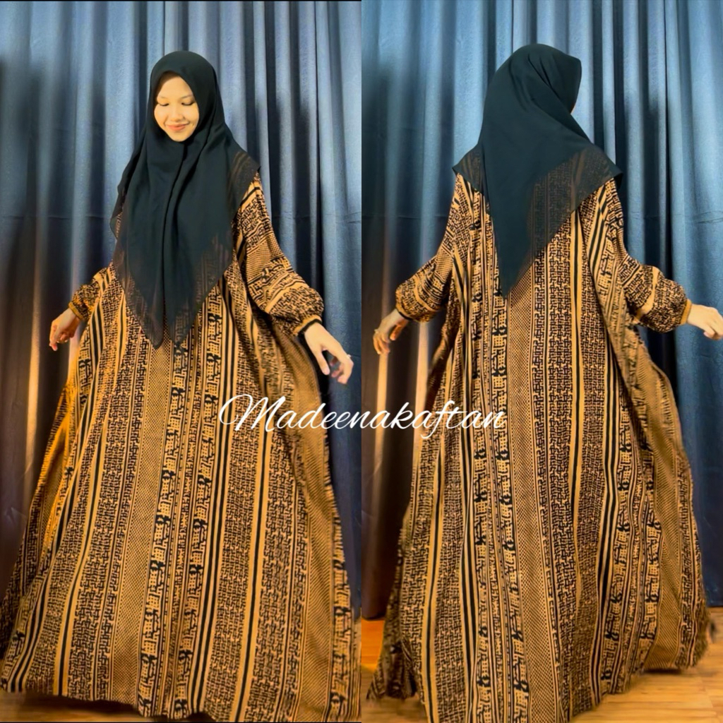 (GROSIR KLAMBI) KAFTAN WANITA MOTIF PAMELA SUPER JUMBO BAHAN RAYON PREMIUM TEBAL BUSUI FRIENDLY ADEM