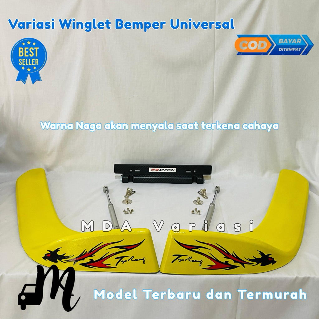 [COD] Winglet Bumper Variasi UNIVERSAL Bumper Mobil Pick Up/Truk/Engkel Bus