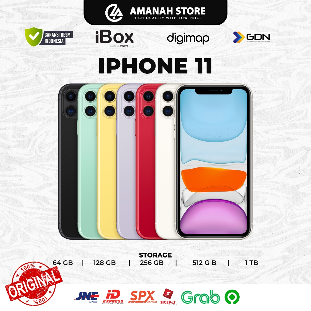 (RESMI) Jual Apple iPhone 11. 128 GB IBOX DIGIMAP, Garansi Resmi Indonesia