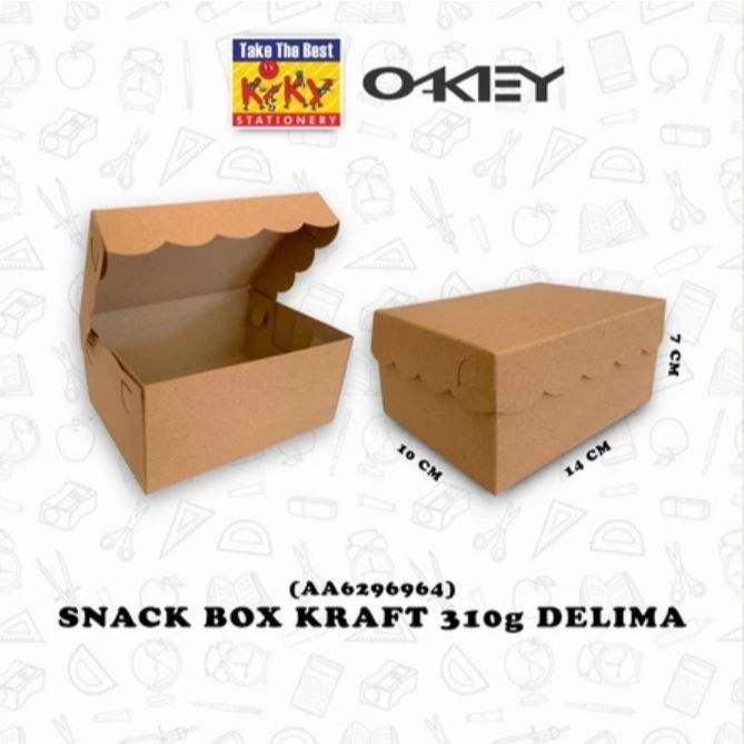 (45) [ISI 50 LEMBAR] OKEY KARDUS R3 / AQT KRAFT COKLAT Kemasan Box / Kardus / Dus Kue Snack Makanan 