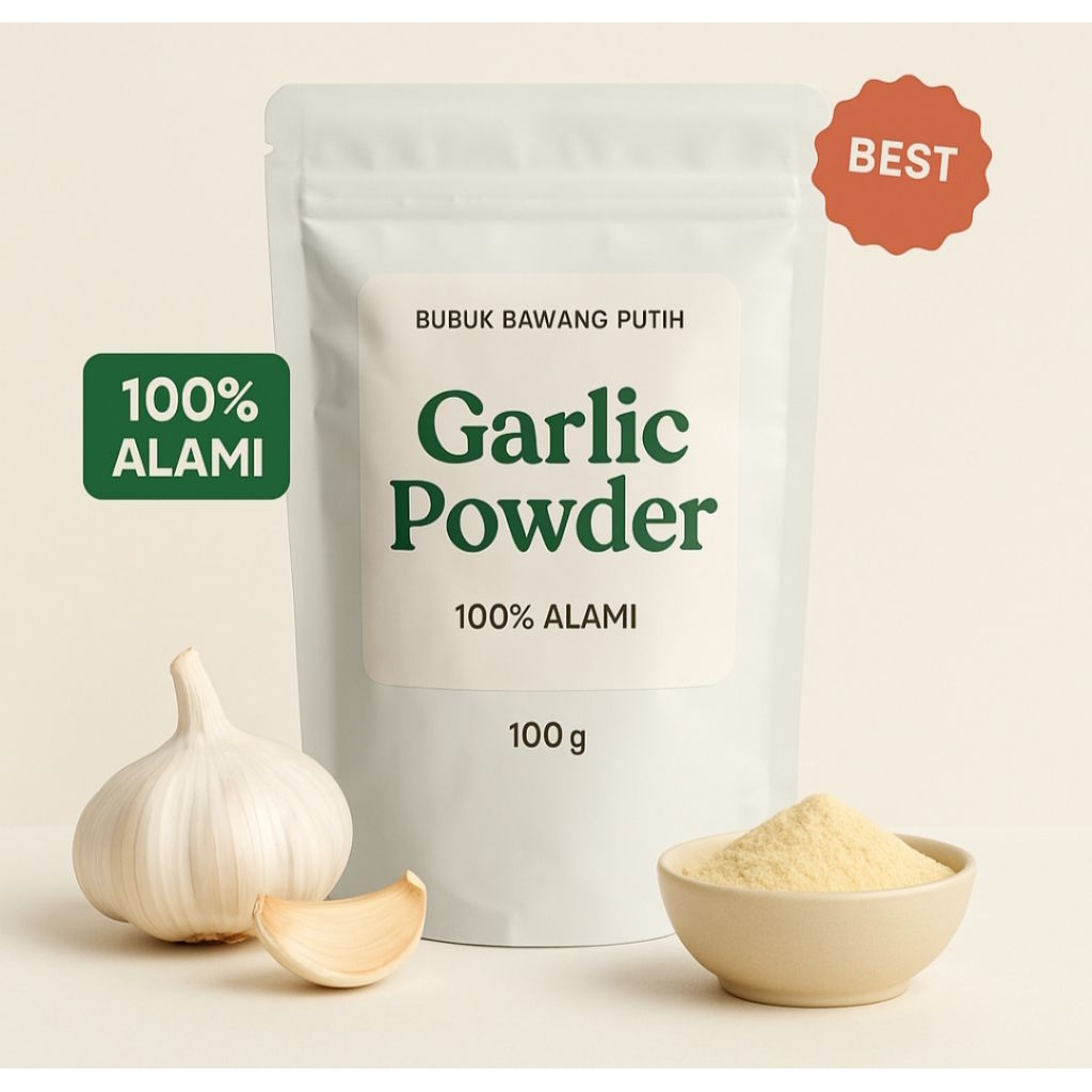

Garlic Powder - Bubuk Bawang putih Alami 100% Kemasan 100 gr