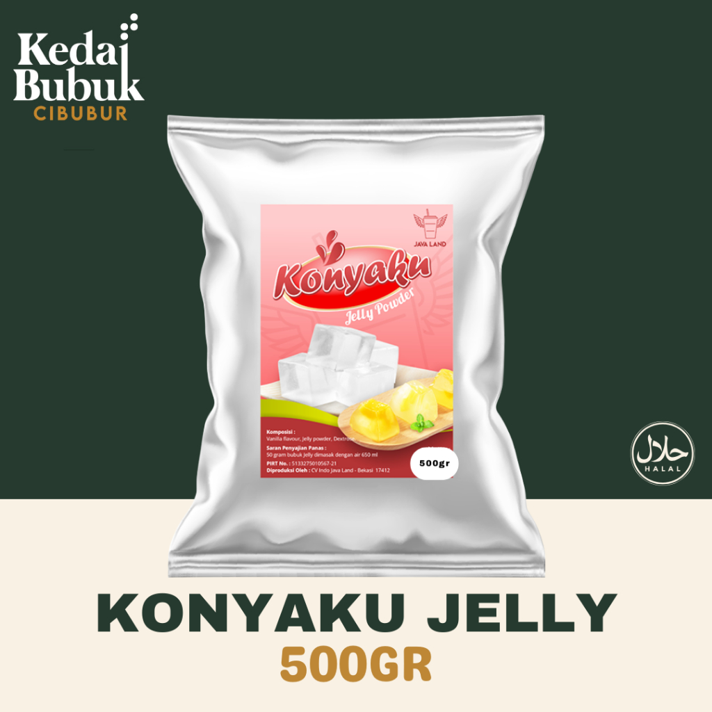 

Bubuk Instan KONYAKU JELLY Javaland 100% Halal MUI | Konjang | Jelly Vanilla 500 Gr