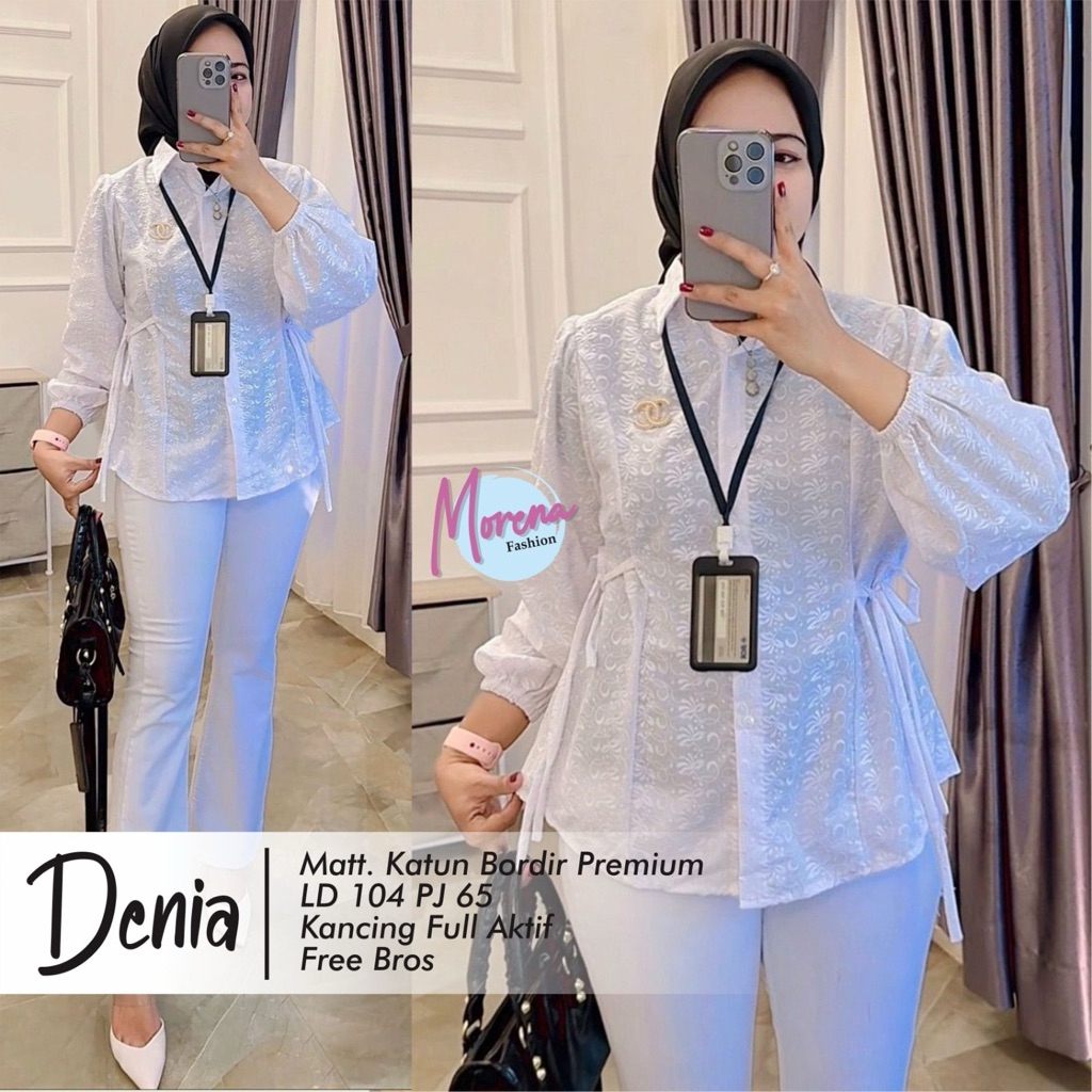 denia shirt blouse kemeja katun bordir premium