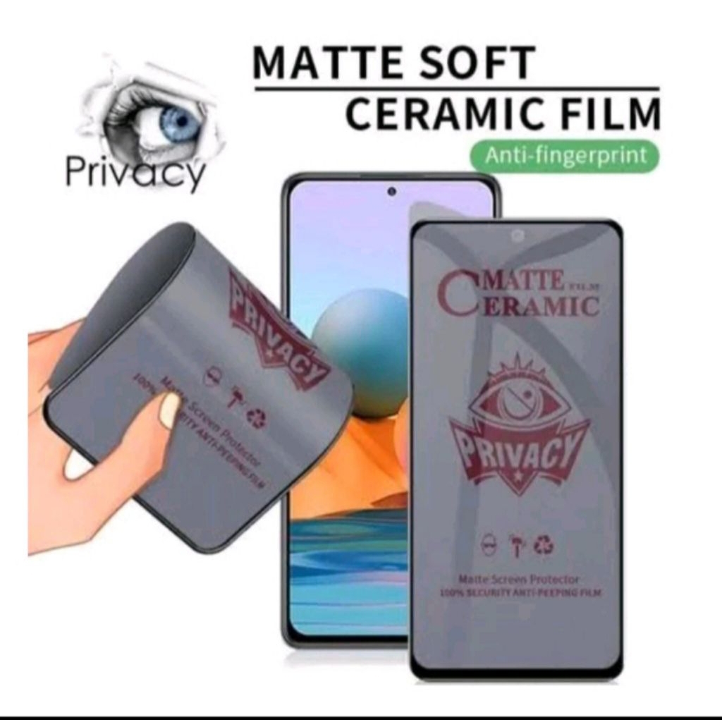 TG SPY Privacy Ceramic Matte Redmi 10, Redmi 10A, Redmi 10C, Redmi Note 10S, Redmi Note 10 4G, Redmi