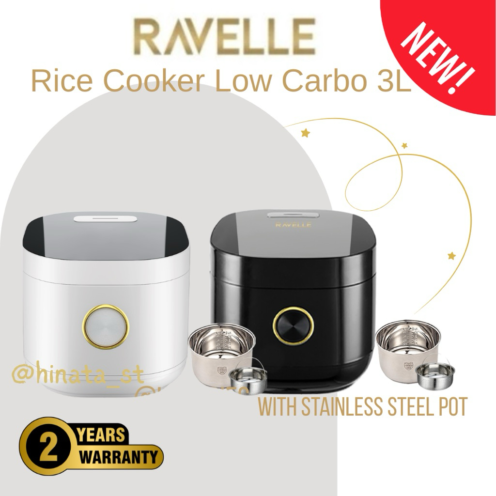 Ravelle Digital Low Carbo Rice Cooker 3L (1.2L nasi) - Rice Cooker