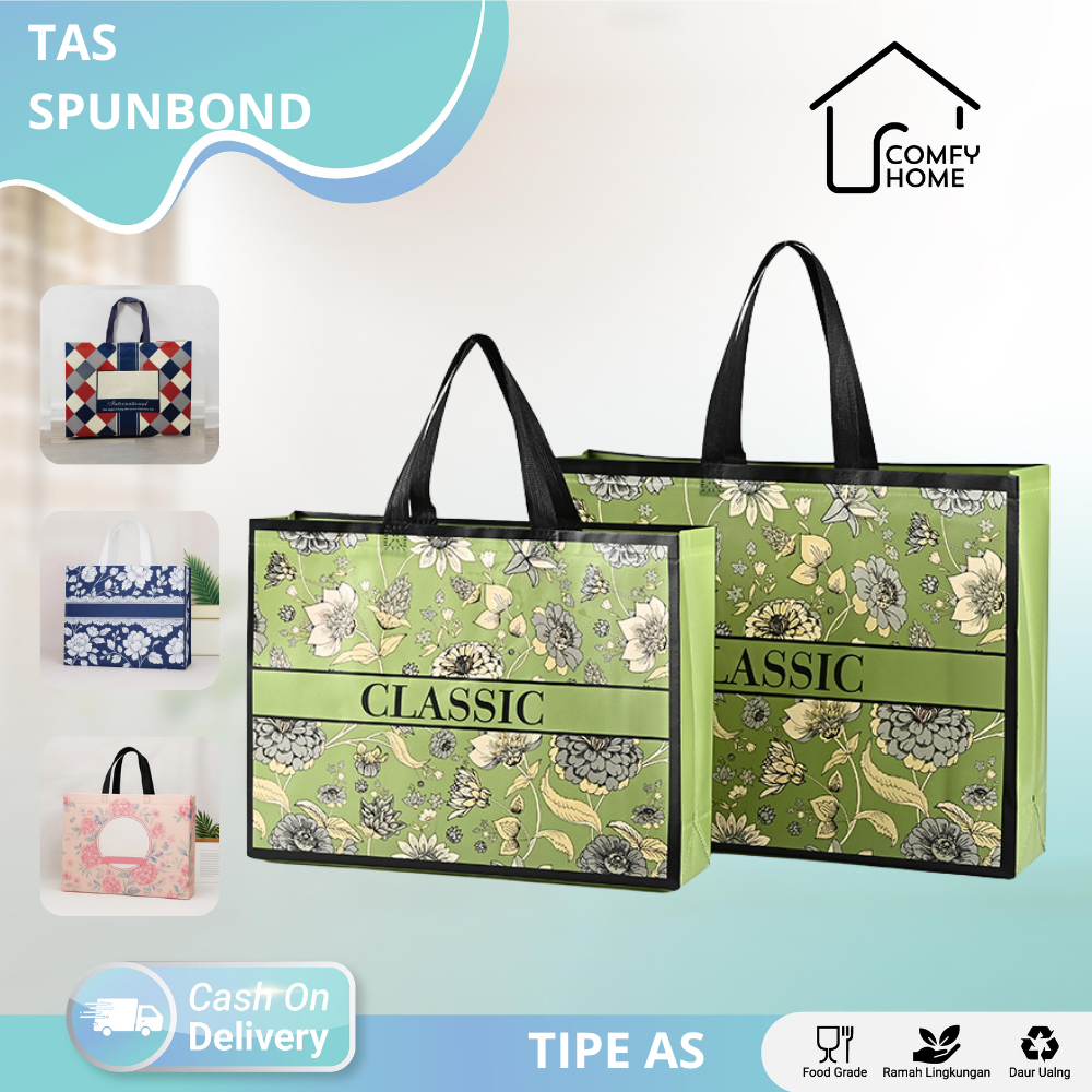 

Spunbond / Tas Belanja / Tas Hampers Souvenir Hajatan / Spoundbond Bag / Tas Belanja Spunbond Model Tribal / Kantong Kain Anti Air Reuseable /Souvenir Goodie Bag Spunbond Motif /Tas Belanja Keren AS04-AS07