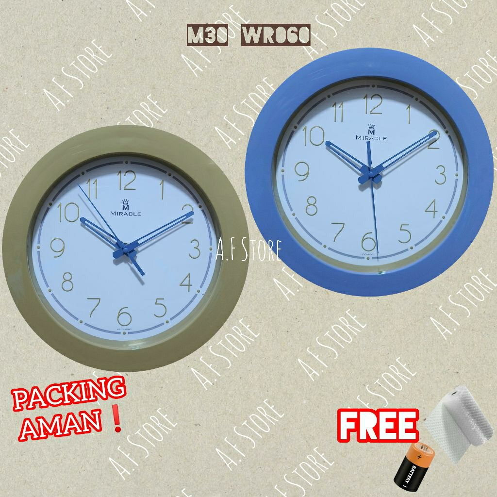 Jam Dinding Miracle | M30 WR060 | Diameter 30cm