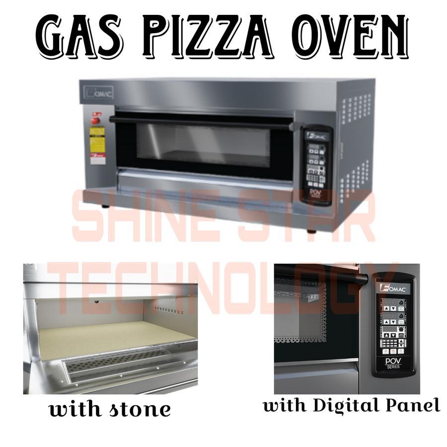 Fomac Gas Oven 1 Deck 2 Tray with Stone POV-YFP20HDT Mesin Oven Pizza dg Keramik Tahan Panas