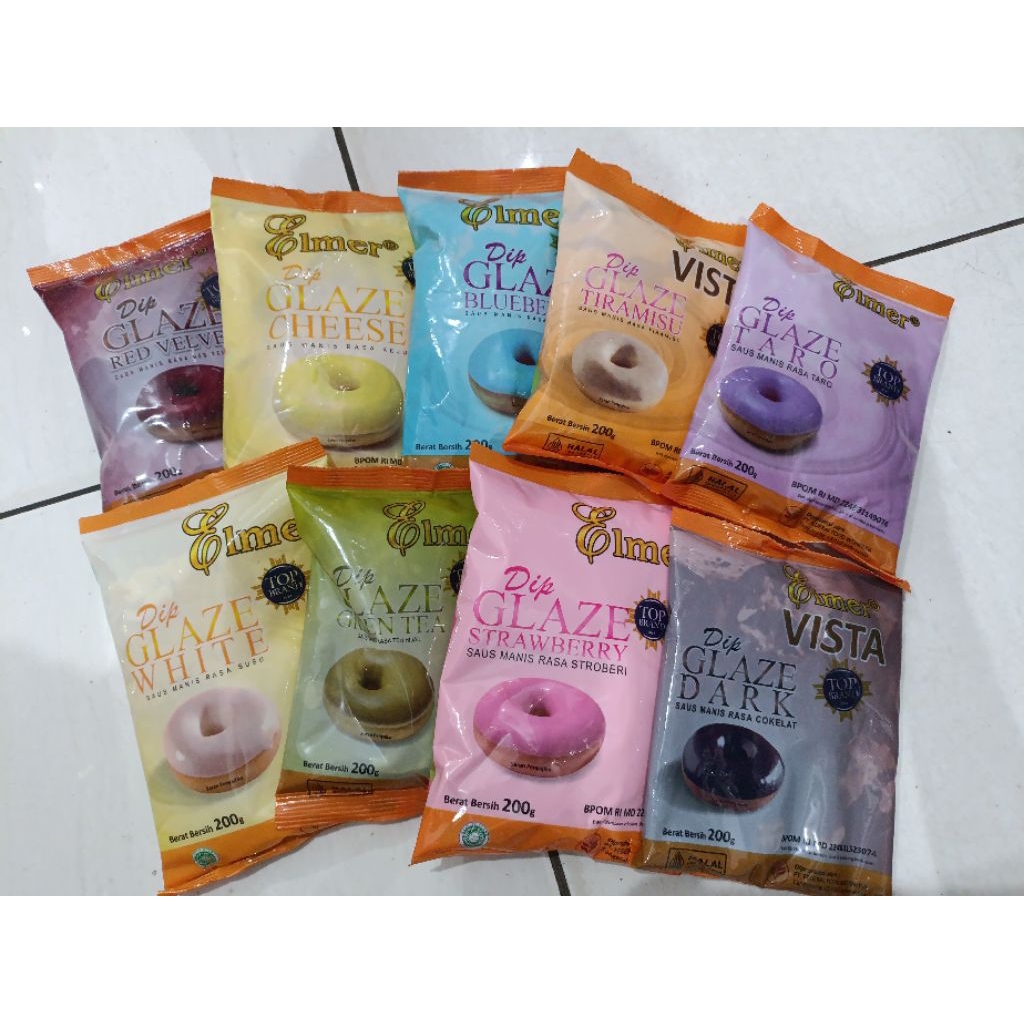 

Elmer Vista Dip Glaze Saus Manis Donat 200 Gram
