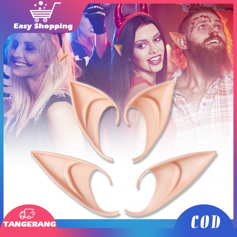 Telinga Peri 1 Pasang Telinga Elf Aksesoris Halloween Kuping Peri Telinga Elf Panjang Fairy Ears