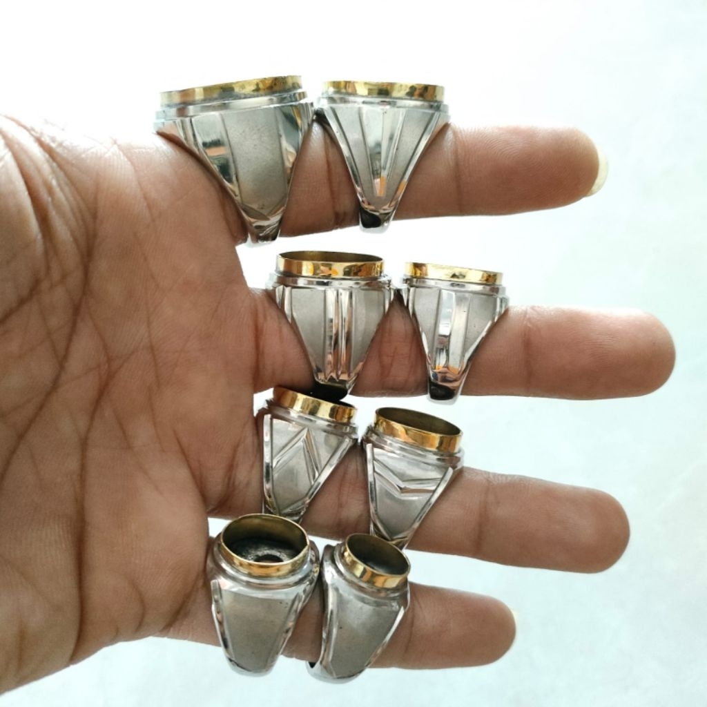 RING CINCIN MONEL DOFF STAINLESS EMBAN MONEL HANDMADE