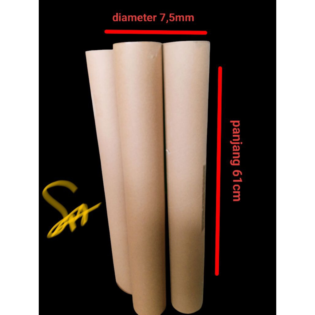 

paper Tube Tabung cornes selongsong besar panjang 61cm diameter dalam 7, 5mm
