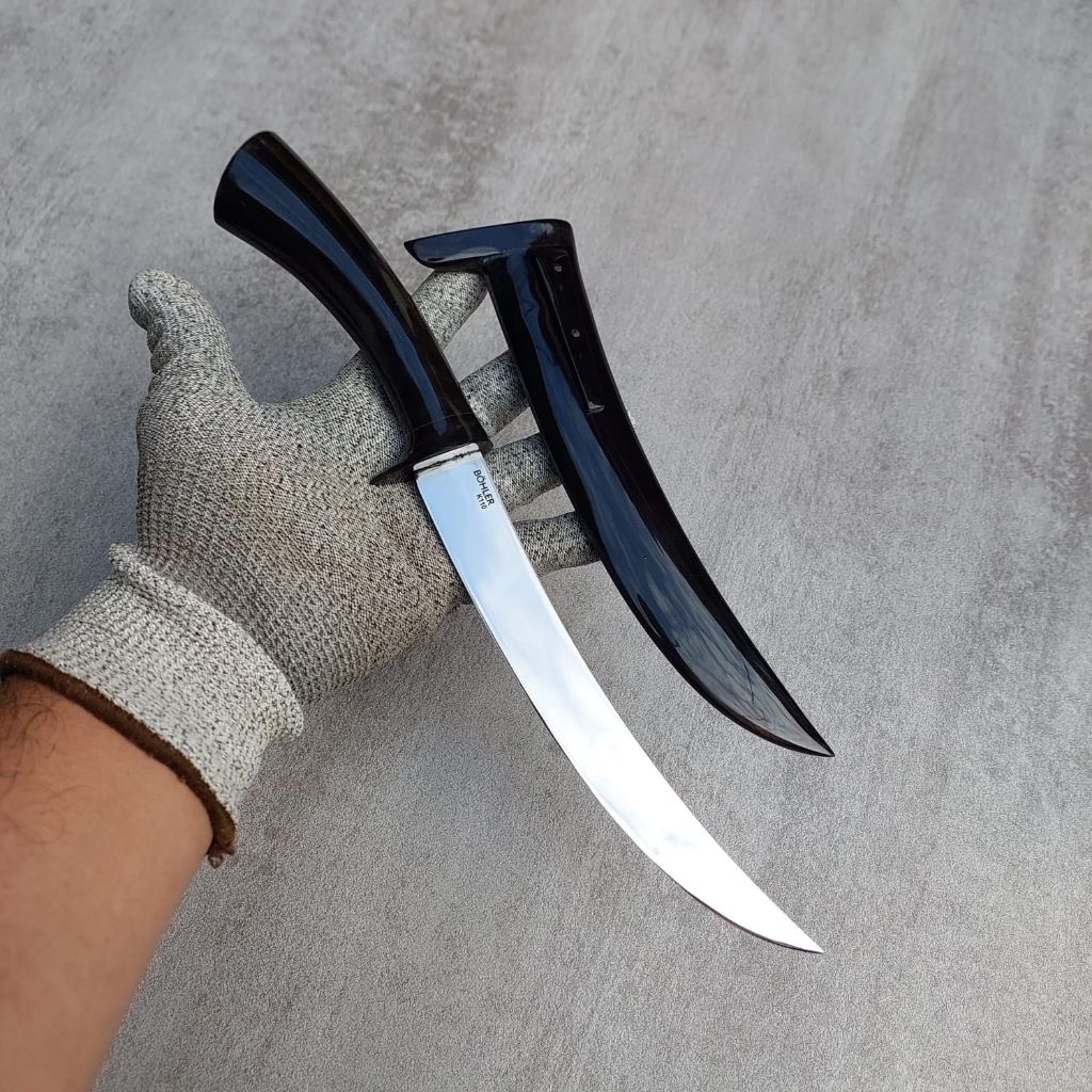 PISAU DAGING SESET KULIT FULL TANDUK BOHLER K110