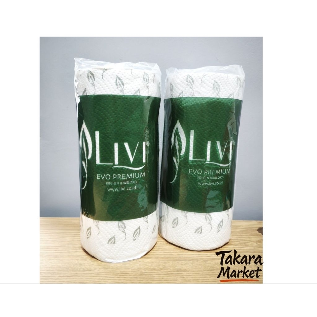 Tissue LIVI Evo Premium Kitchen Towel isi 200 LEMBAR | TISSUE DAPUR LIVI