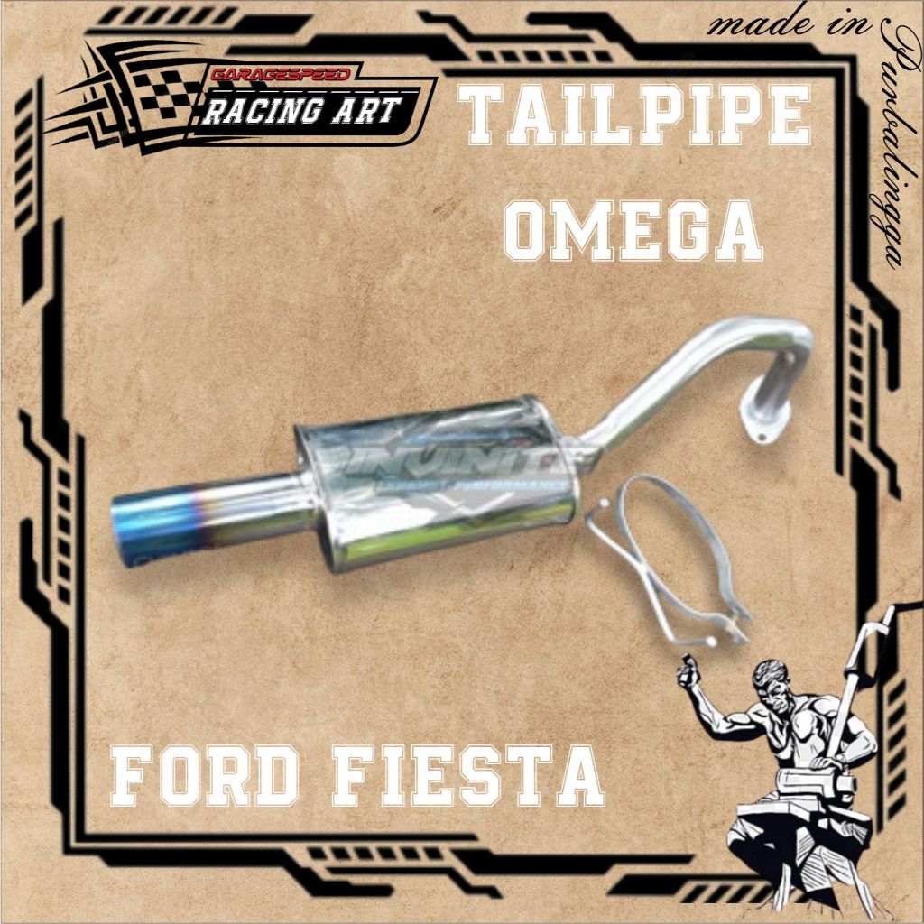 Bolt On knalpot omega Ford Fiesta PNP