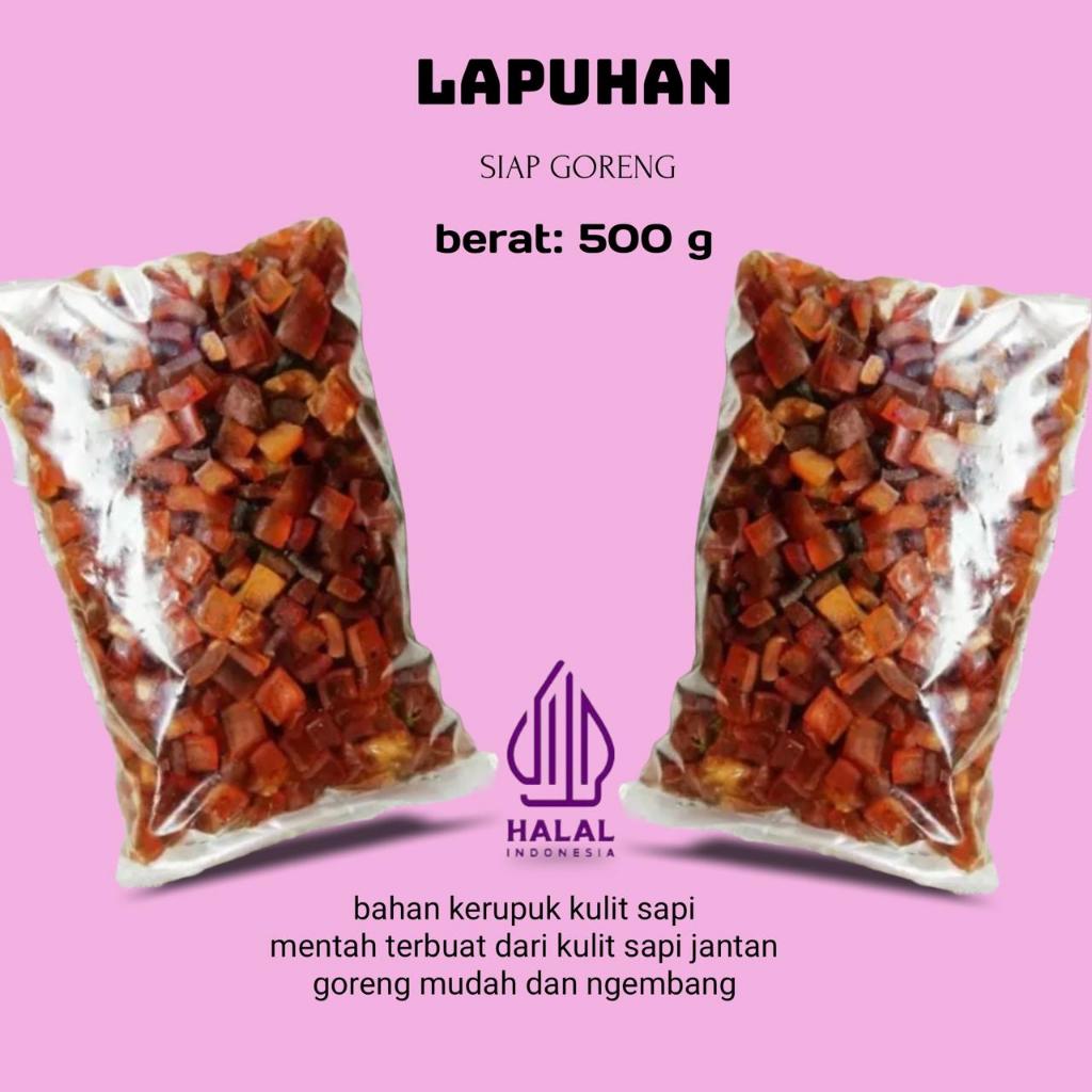 

Rambak Kulit Sapi Mentah(DOROKDOK) Kotak 500gr, Lapuhan siap goreng, Halal