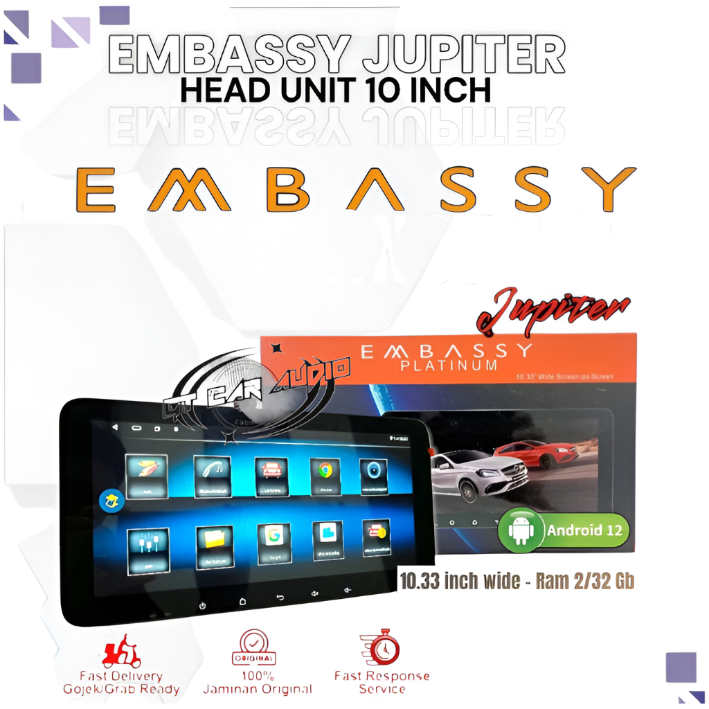 Head unit Android Embassy JUPITER 10 inch RAM 2 32 GB Platinum