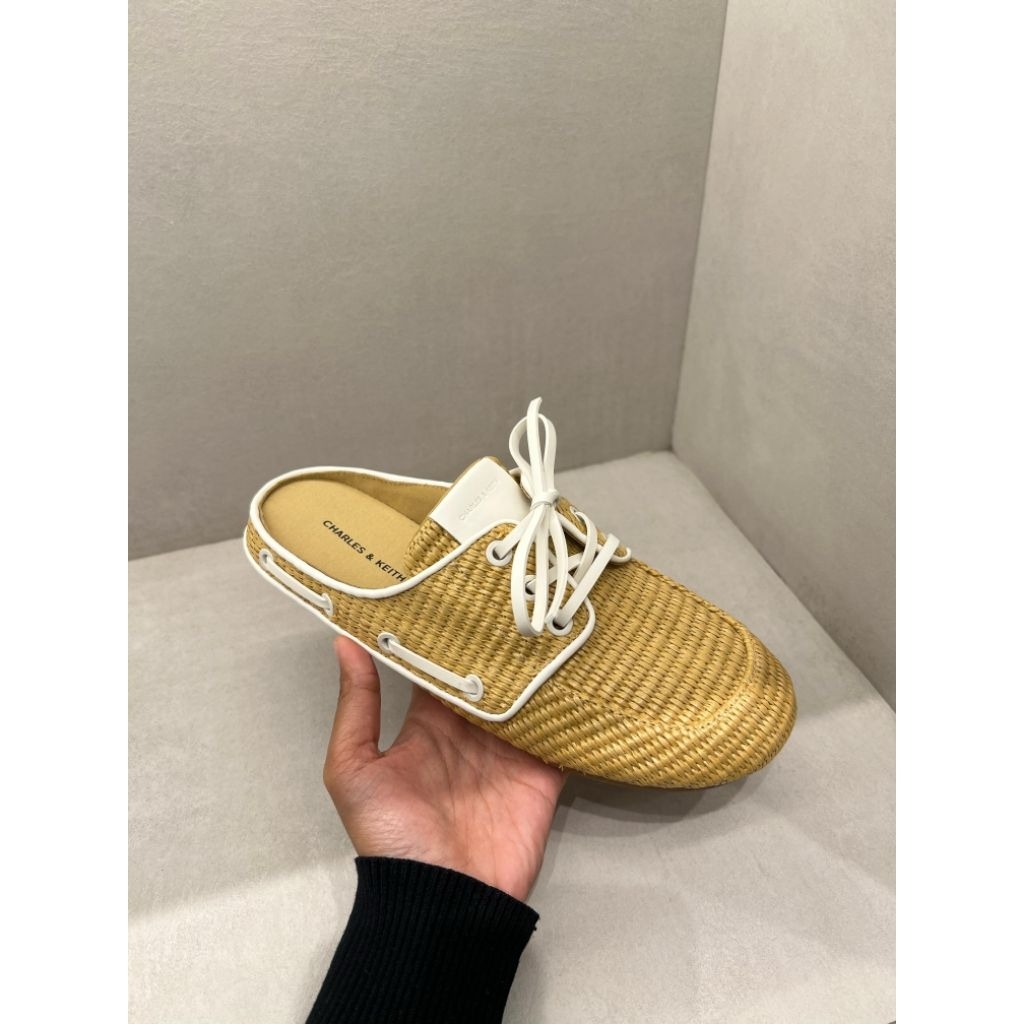 #1-71960011 Jude Raffia - Jast[p] CK ORIGINAL COUNTER SLIP ON BOAT SHOES STORE AUTHENTIC ASLI MALL S