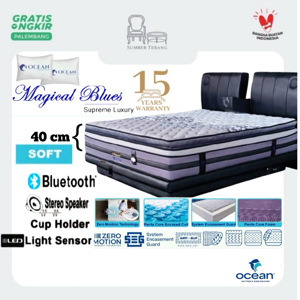 Springbed Ocean Magical Matras Ocean Magical Kasur Pocket Spring Bed Ocean Magical